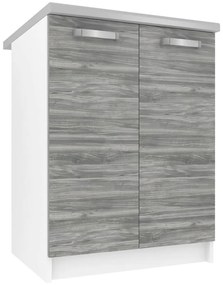 Kuchynská skrinka Belini spodná 60 cm šedý antracit Glamour Wood s pracovnou doskou   TOR SD2-60/0/WT/GW/0/U