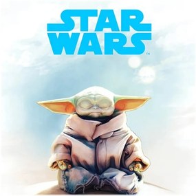 Obojstranné bavlnené posteľné obliečky Star Wars - Hviezdne vojny - motív Baby Yoda - 100% bavlna - 70 x 90 cm + 140 x 200 cm