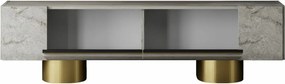 Bohem Travertín a zlatý TV stolík