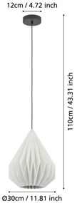 Eglo 43932 - Luster na lanku MINTING 1xE27/25W/230V pr. 31 cm