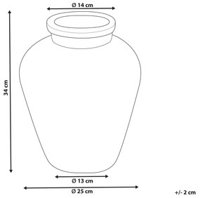 Terakota Dekoratívna váza 34 Béžová AMATHUS Beliani