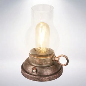 Brilo - LED stmievateľná vonkajšia nabíjateľná stolná lampa KANEA LED/1,5W/5V IP44 1200mAh bronzová