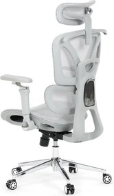 Kancelárska ergonomická stolička PORTE — sieťovina, sivá