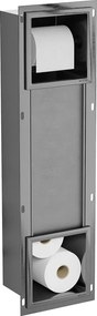 Mexen X-Wall-BP, zapustený držiak na toaletný papier so zásobníkom, grafitová matná - 19E4