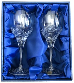 Onte Crystal Bohemia Crystal ručne brúsené poháre na červené víno Kométa 340 ml 2KS