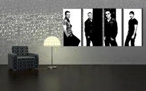 Ručne maľovaný POP Art obraz U2 in Black | rôzne rozmery