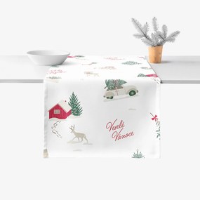 Goldea vianočný behúň na stôl z pevnej bavlny - české vianoce 35x180 cm