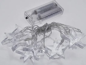 LED vianočná reťaz - Hviezdy - 10 LED - modré svetlo