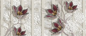 Obraz - Dekoratívne kvety (120x50 cm)