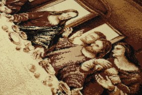 Kusový koberec Posledná večera, 100x210, hnedá, obývacia izba, Weltom