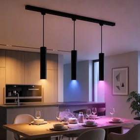 Philips - LED stmievateľný luster na lankách v lištovom systéme EASYLINK 3×GU10/4,7 W/230 V 1 m čierna