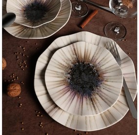 24-dielna jedálenská súprava hnedá/porcelán