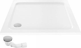 Rea Belmond, akrylová sprchová vanička 80x80x5 cm, biela lesklá, REA-K4370