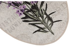 Fialovo-béžové kúpeľňové predložky v súprave 3 ks 60x100 cm Lavender – Foutastic
