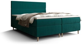 Manželská posteľ Boxspring 140 cm Flu Comfort (tmavozelená) (s matracom a úložným priestorom). Vlastná spoľahlivá doprava až k Vám domov. 1055921