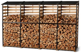 Stojan na drevo do kozuba so zadnou stenou