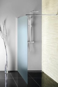 Aqualine WALK-IN zástena jednodielna na inštaláciu na stenu, 800x1900 mm, sklo Brick WI080