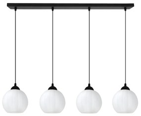 Závesné svietidlo Costa, 4x biele sklenené tienidlo, b