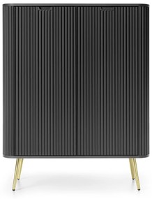 Komoda Zova 103 cm čierna/zlatá
