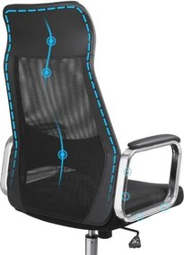 Kancelárska ergonomická stolička, čierna