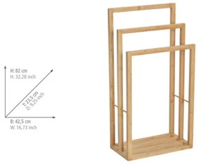 WENKO 25629100 - Stojan na uteráky BAMBUSA 42,5x82 cm hnedá