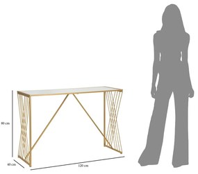 Konzolový stolík v zlatej farbe 40x120 cm Easy – Mauro Ferretti