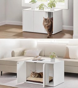 Kočičí toaleta Baris bílá