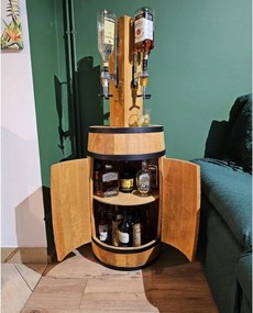Stojan na alkohol se 4 nálevkami - Dub
