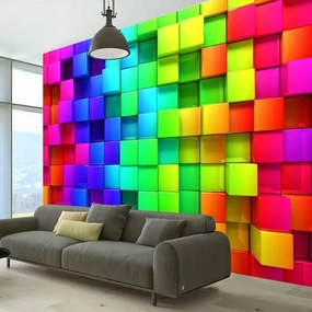 Fototapeta - Colourful Cubes Veľkosť: 200x140, Verzia: Premium