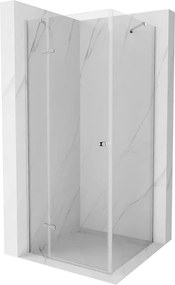 Mexen Roma, sprchovací kút 120 (dvere) x 120 (stena) cm, 6mm číre sklo, chrómový profil, 854-120-120-01-00