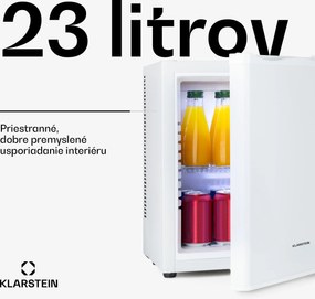Klarstein Happy Hour, minibar, 5-15°C, energet. trieda G, tichý, 23dB, LED svetlo