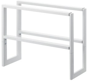 Biely kovový teleskopický stojan na topánky Line – YAMAZAKI