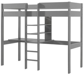 Sivá vyvýšená detská posteľ 90x200 cm Pino - Vipack