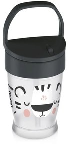 LOVI hrnček so slamkou JUNIOR 250 ml Black