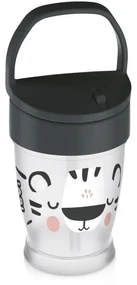 LOVI hrnček so slamkou JUNIOR 250 ml Black
