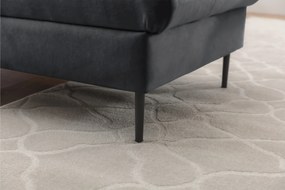Rozkladacia rohová sedačka Taila Mini ľavá - šedý zamat Velluto 18 / čierne nožičky