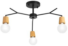 Toolight - Závesné 3-ramenné svietidlo 3xE27 APP693-3C, čierna-hnedá, OSW-05463