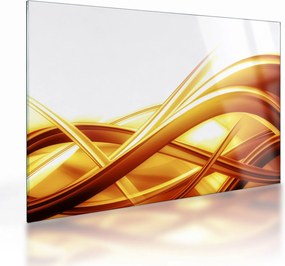 Sklenený obraz - Žltá abstrakcia (70x50 cm)