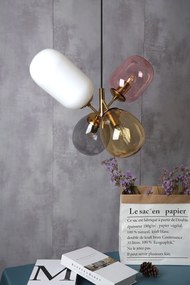Toolight Toolight, Stropné svietidlo zo skla viacfarebné E14 60W APP436-4C, OSW-00565
