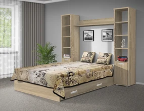 Nabytekmorava Posteľ Kora 180x200 cm farba lamina: Biela, prehoz a vankúše: bez prehozu a vankúšov