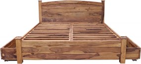 Posteľ Rami s úložným priestorom 180x200 indický masív palisander Only stain