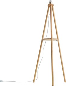 Škandinávska stojacia lampa s trojnožkou drevená - Lou