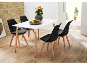 AKCIA Čierna stolička BALI MARK s bukovými nohami II. akosť