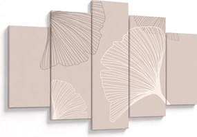 Obraz - Béžové listy N⁰6 (150x105 cm)