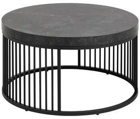 Konferenční stolek Strington 65 cm černý mramor