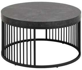 Konferenčný stolík Strington 65 cm čierny mramor