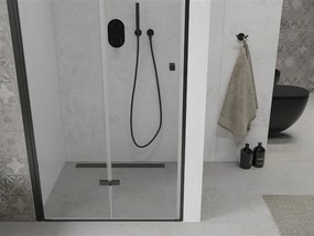 Mexen LIMA sprchové skladacie dvere ku sprchovému kútu 100 cm, čierna-priehľadná, 856-100-000-70-00