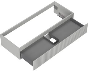 Mexen Rivel, kúpeľňová skrinka 120 cm, 1 zásuvka, drážkovaná, sivá matná, 91A20-12023-1-BF62