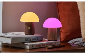 Stmievateľná stolová lampa v prírodnej farbe so skleneným tienidlom (výška 13 cm) Alice – Gingko