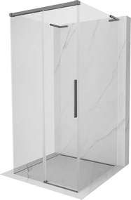 Mexen Rox-3SL, 3-stenná rozťahovacia sprchová kabína 110 x 110 cm, 8mm číre sklo, grafitový profil, 8C2L-110-110-95-00-3S